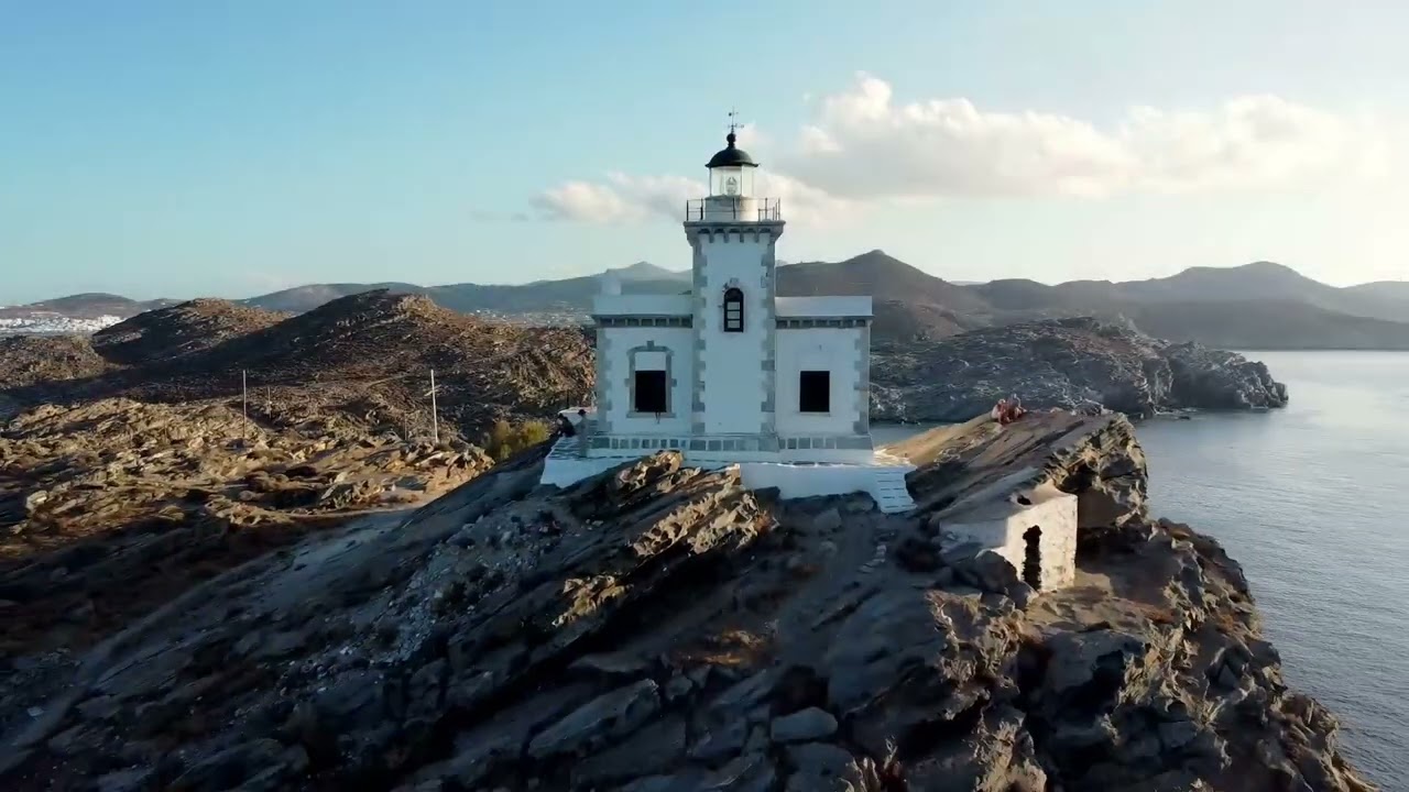 Lighthouse Sunset View at Cape Korakas, Paros island