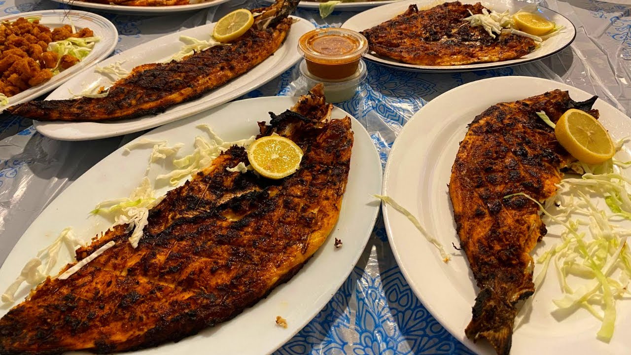 Grilled Fish bbq Cooking Skills I Fish Barbecue/BBQ I Wakra Souk Qatar I Tasty Fish bbq
