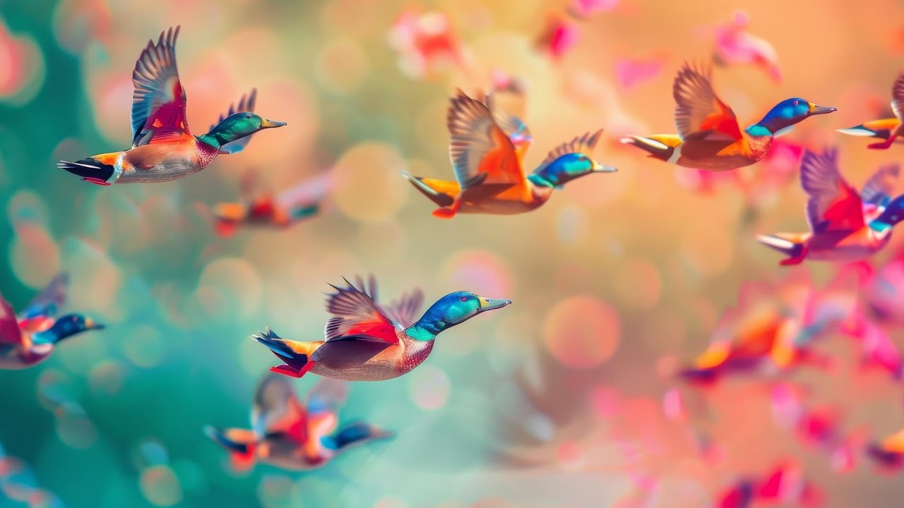 Beautiful Birds and Blooms: Relaxing Sounds of Nature in 4K #shorts