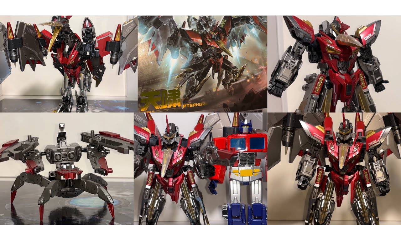 Stunning transformers masterpiece swoop  review. Cang toys Pterhowl huge MP dinobot combining figure