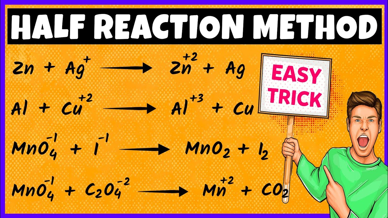 Half Reaction Method to Balance Redox Reactions