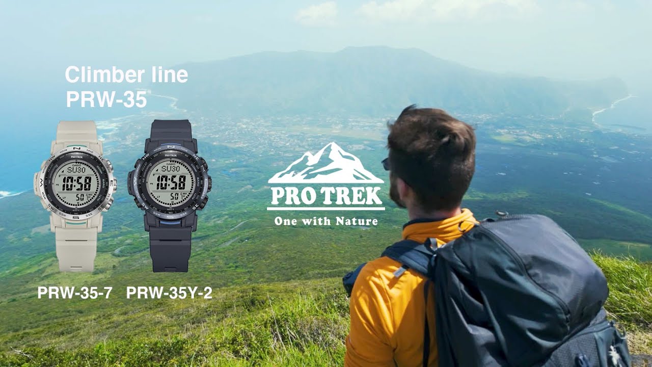 Featuring compact and the weight of the watch down and the comfort  PRW-35(Trekking):CASIO PRO TREK