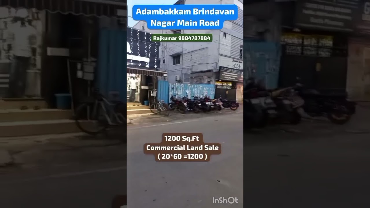 #chennaicity Adambakkam 1200 Sq.Ft Commercial Land Sale  - Rajkumar 9884787884 #commercialproperty