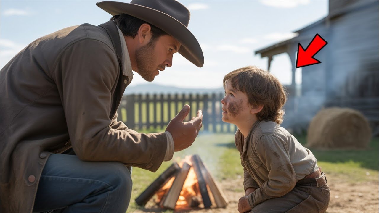 “Sir… the dirt won’t hurt.” — The Rancher smiled softly: “The fire will keep you safe.”