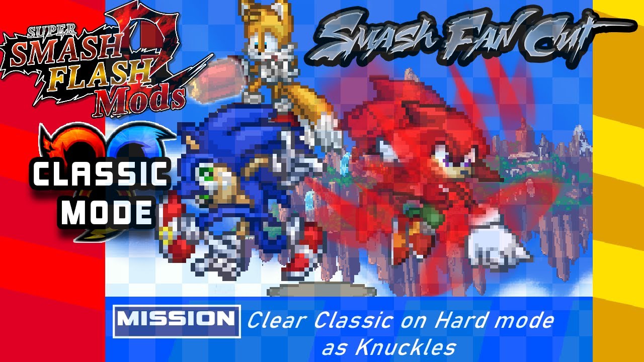 SSF2 Mods: SF Cut Classic Mode - Knuckles - Hard - No Stock Loss or Continues!