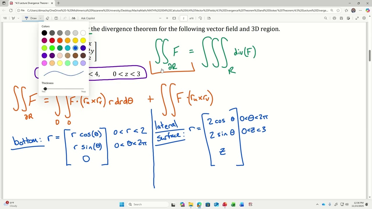 4.5 Divergence Theorem and Stokes' Theorem (Calculus III)