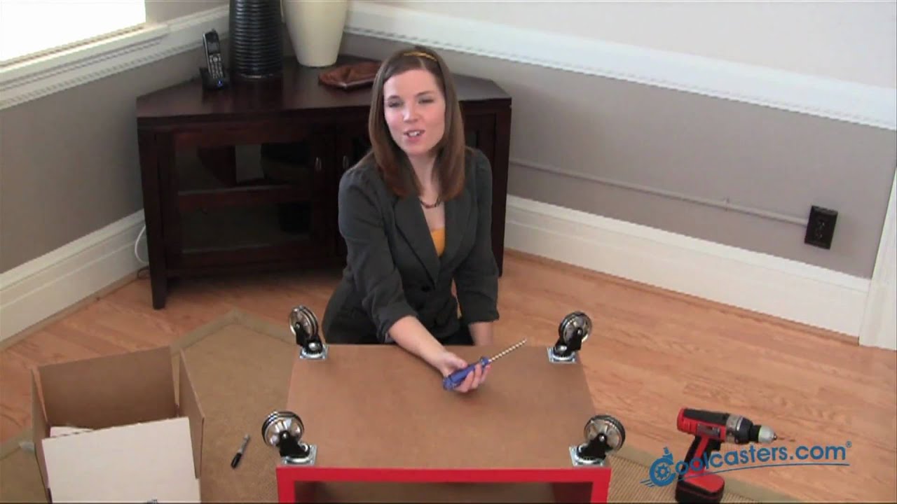 Furniture Casters Installation - Swivel Plate Type Casters for Flat Surfaces