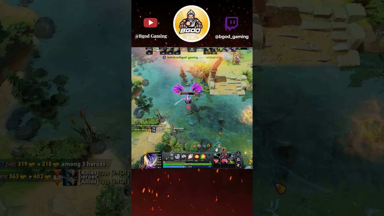Templar Assassin&rsquo;s INSANE Ultra Kill! 🔥 | Dota 2 Epic Moment #shorts #dota2 @bgod_gaming
