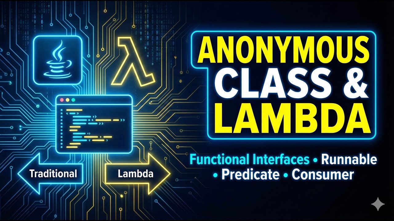 Anonymous Class & Lambda Expressions in Java | Simple Explanation in Kannada