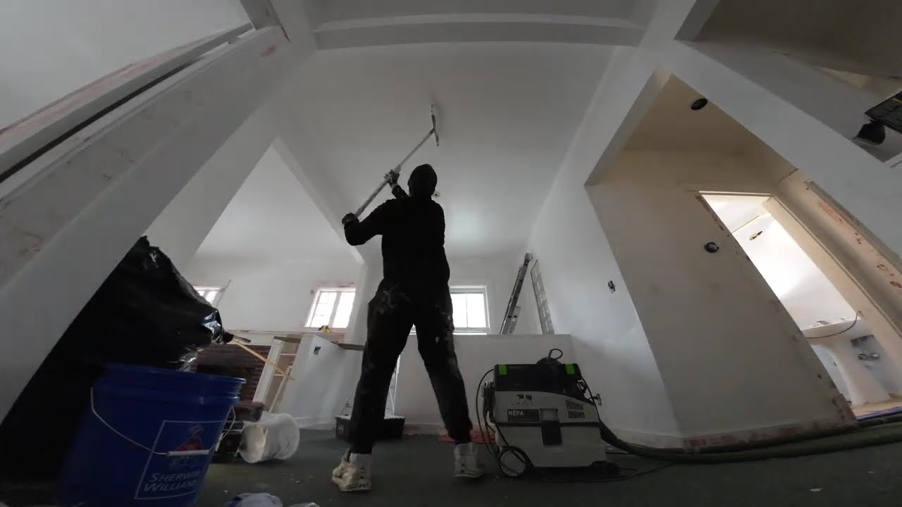 Prepping and painting an interior home built in the 1950's