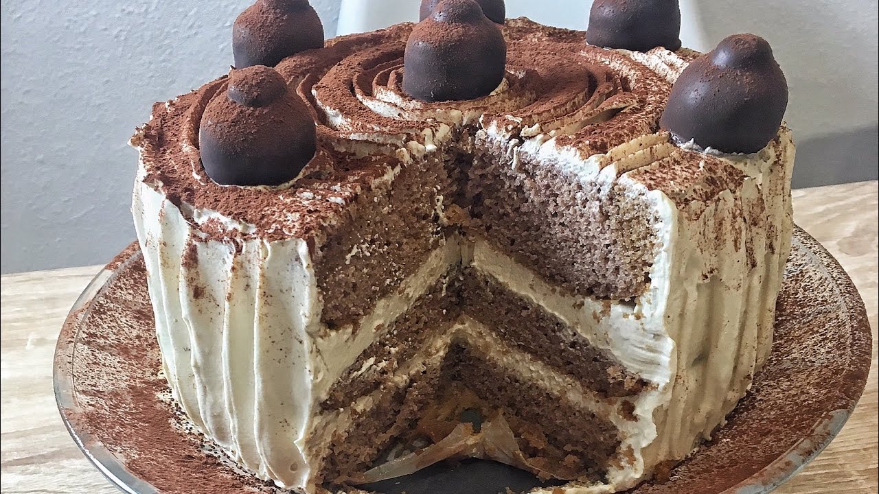 LA MEJOR  !!!TARTA Sin Gluten con crema de café y chocolate  🤩