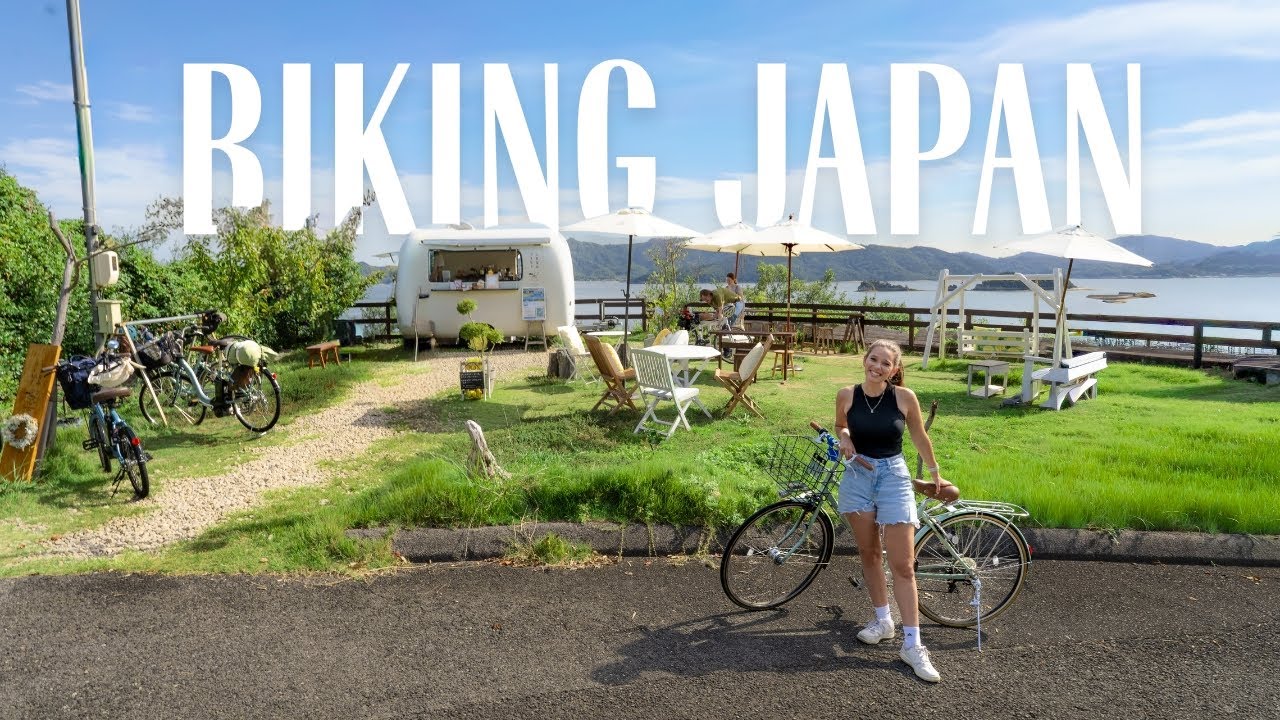 A sunny day biking the seaside of Japan.