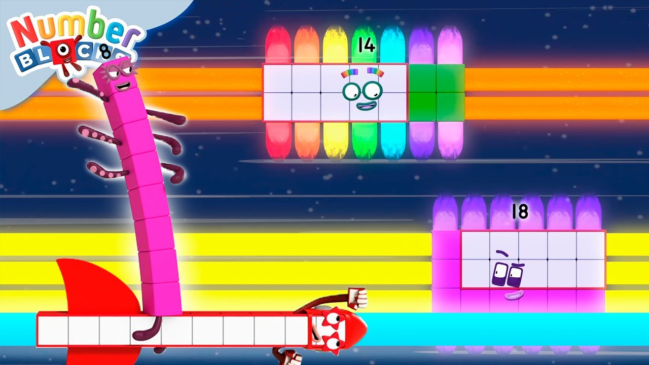 Racing on the Rays 💥 | Learn to Count | 12345 | @Numberblocks