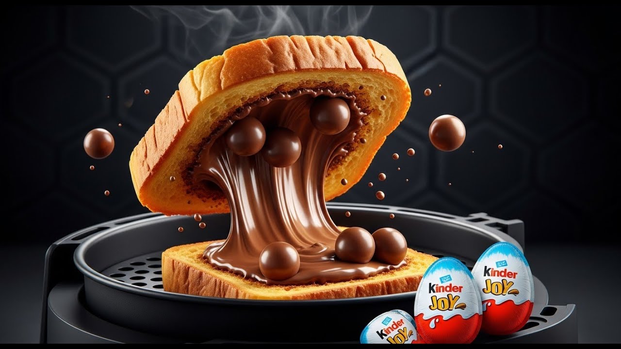 I Put Kinder Joy Inside Bread & Air Fried It 😱(Kids Love This!)
