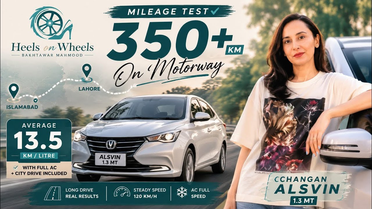 Changan Alsvin 1.3 MT Mileage Test | Islamabad to Lahore (350+ KM) | 13.5 KM/L Real Fuel Average