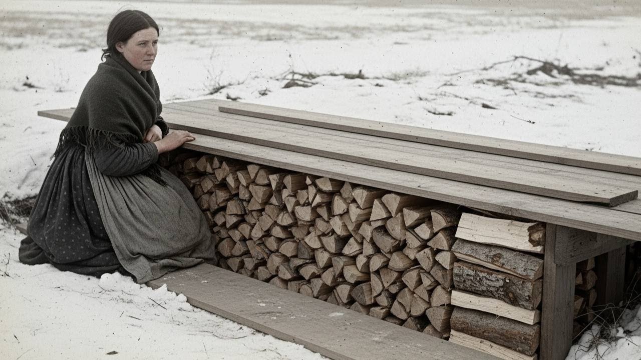 Mit 16 rausgeworfen – baute für 10 $ einen Erdschuppen. Ihr Holz blieb den ganzen Winter trocken!
