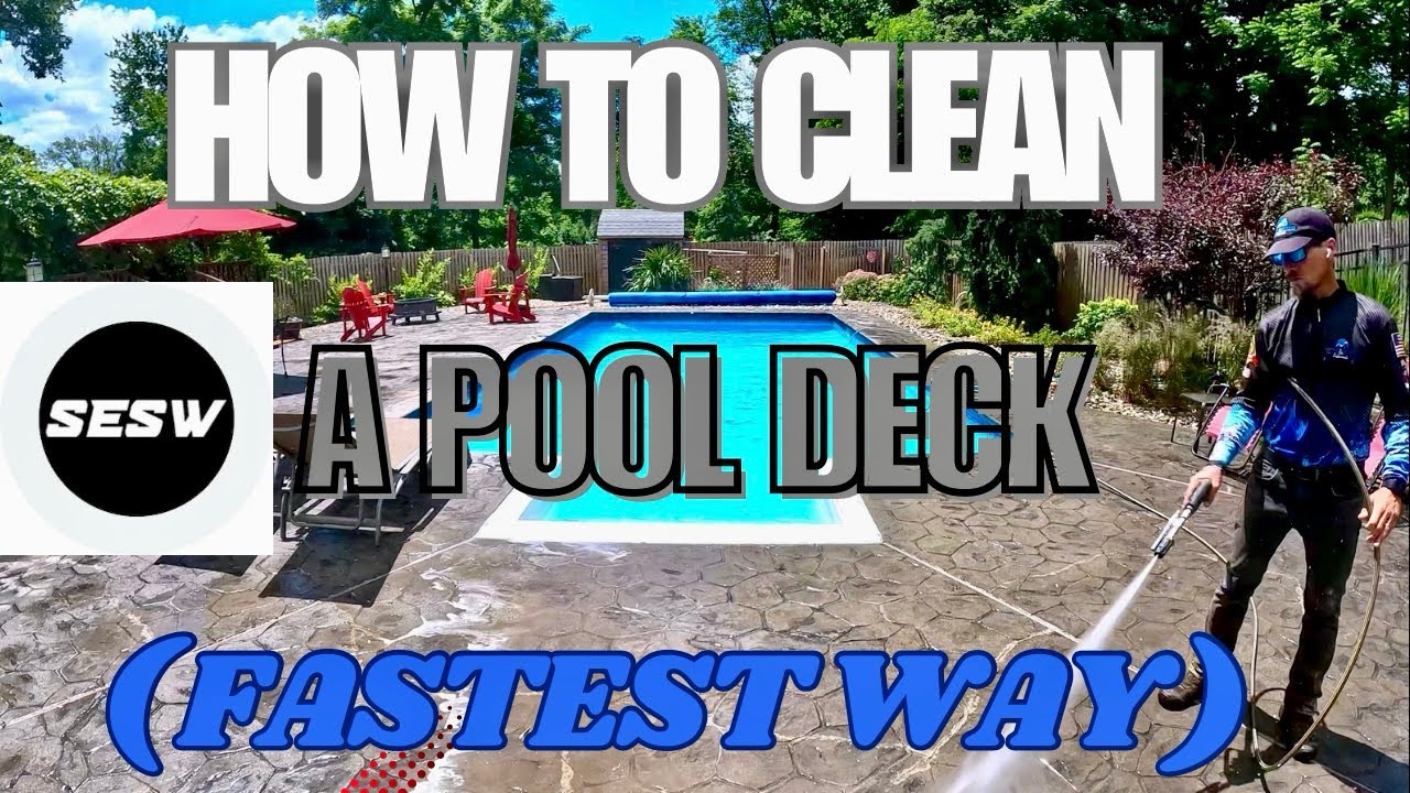 How To Clean A Pool Deck (Fastest Way)
