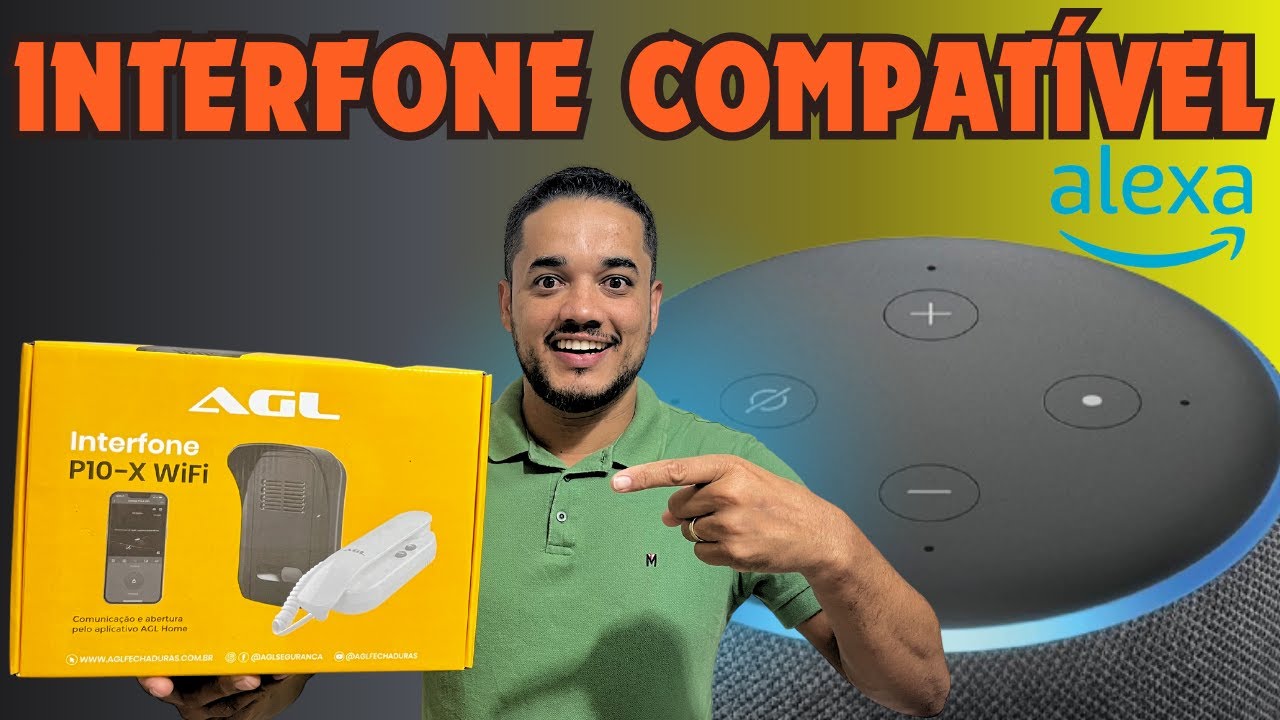 Atenda sua Visita Remotamente, com INTERFONE Wi-Fi, Compatível com Alexa / AGL P10-X