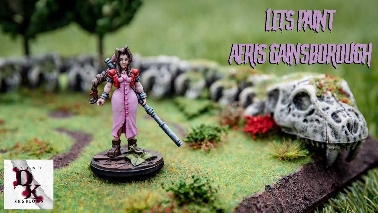 Aeris/Aerith Gainsborough | FF7 3D printed resin miniature.