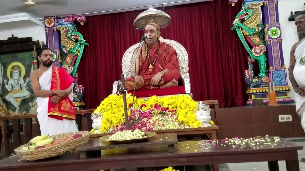 Anugraha Bashanam of Sri Sri Krishnananda Theertha Mahaswamiji at Tambaram Shri Mutt on 5th March