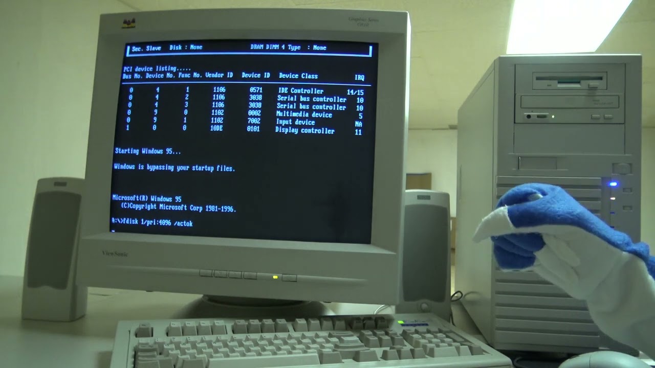 FDISK MS-DOS quick creation of partition and format the disk in the BACKROOMS