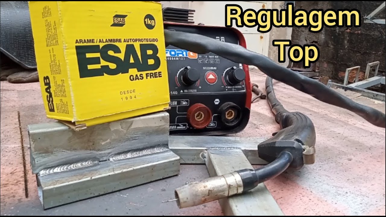 MIG SEM GÁS. Testei o arame ESAB. Aprenda a soldar com mig sem gas , usando as regulagens corretas.