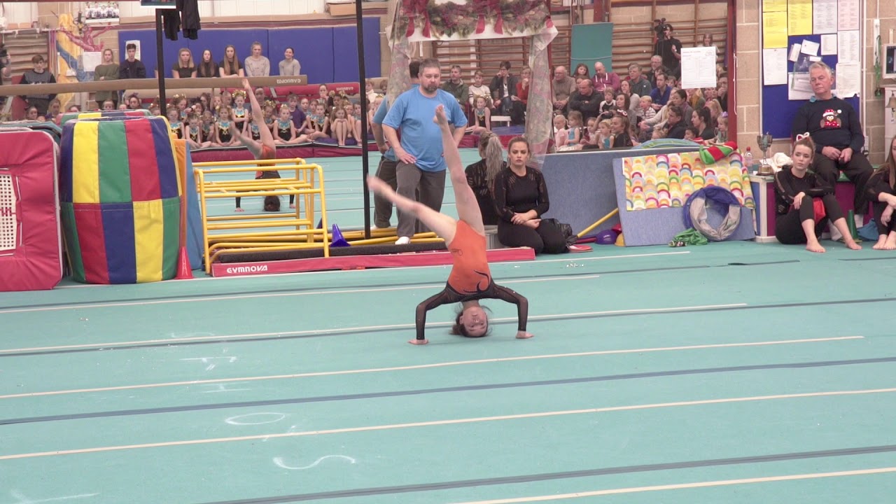 Rosa performs her floor routine in the Baskervilles Christmas Gala 2017