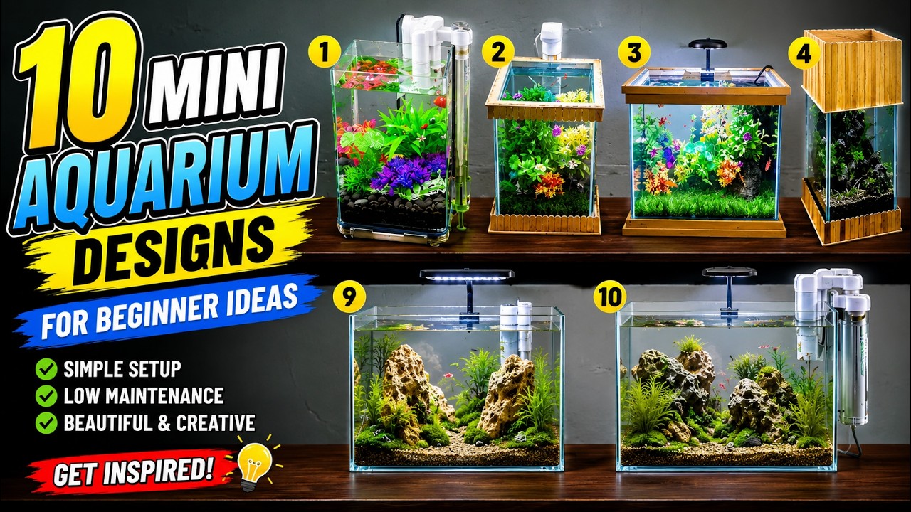 10 Mini Aquarium Design Ideas for Beginners | Beautiful & Easy Nano Tank Inspiration