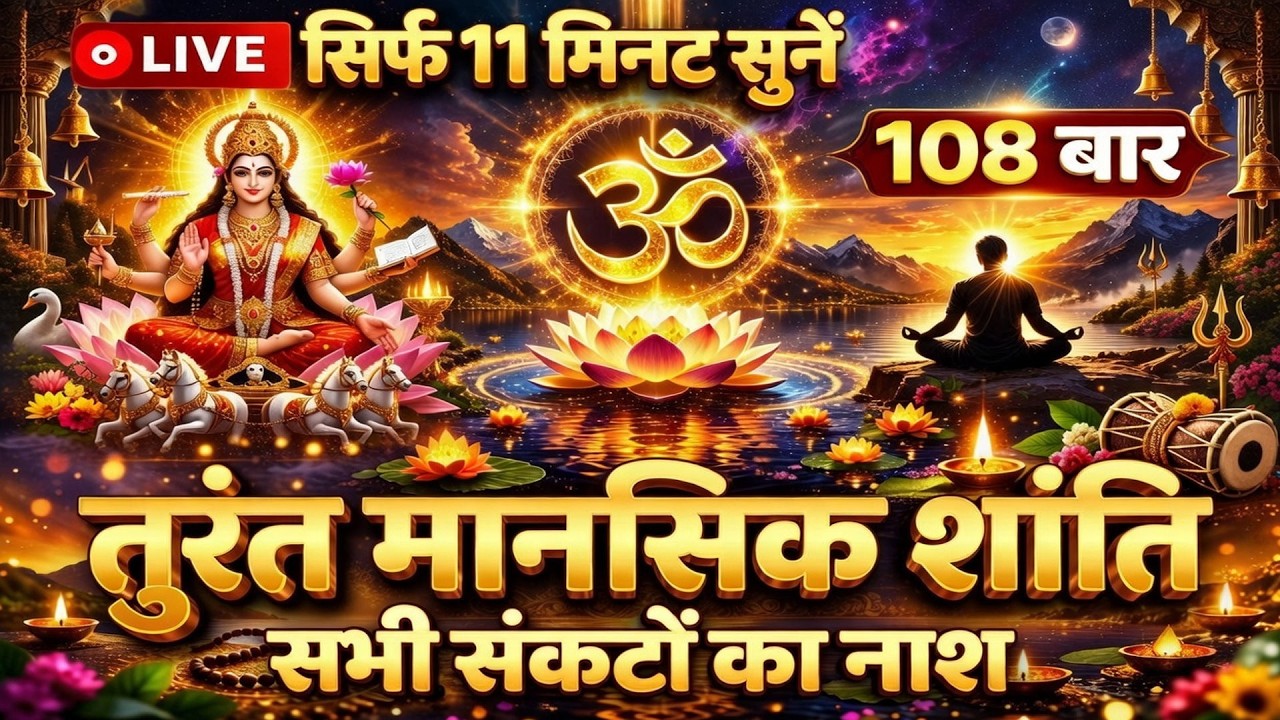 🔴 🔱 महाशक्तिशाली गायत्री मंत्र 108 बार: तुरंत मानसिक शांति और सफलता के लिए