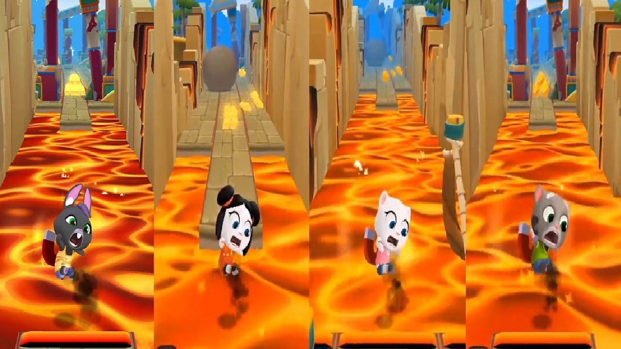 Talking Tom Gold Run Talking Becca VS Lucky Angela VS Talking Angela VS Talking TOM  2020 VS 2023