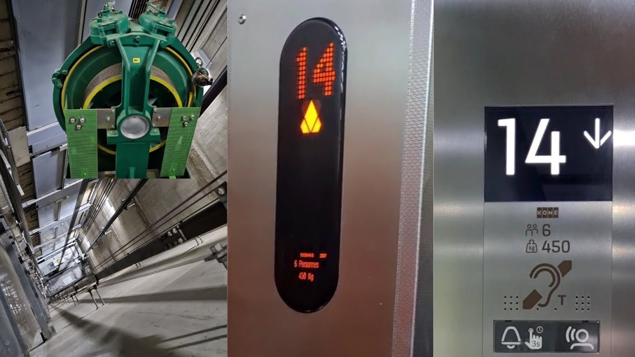 Lift kone Lce before and after modernisation with MX18 3m/s