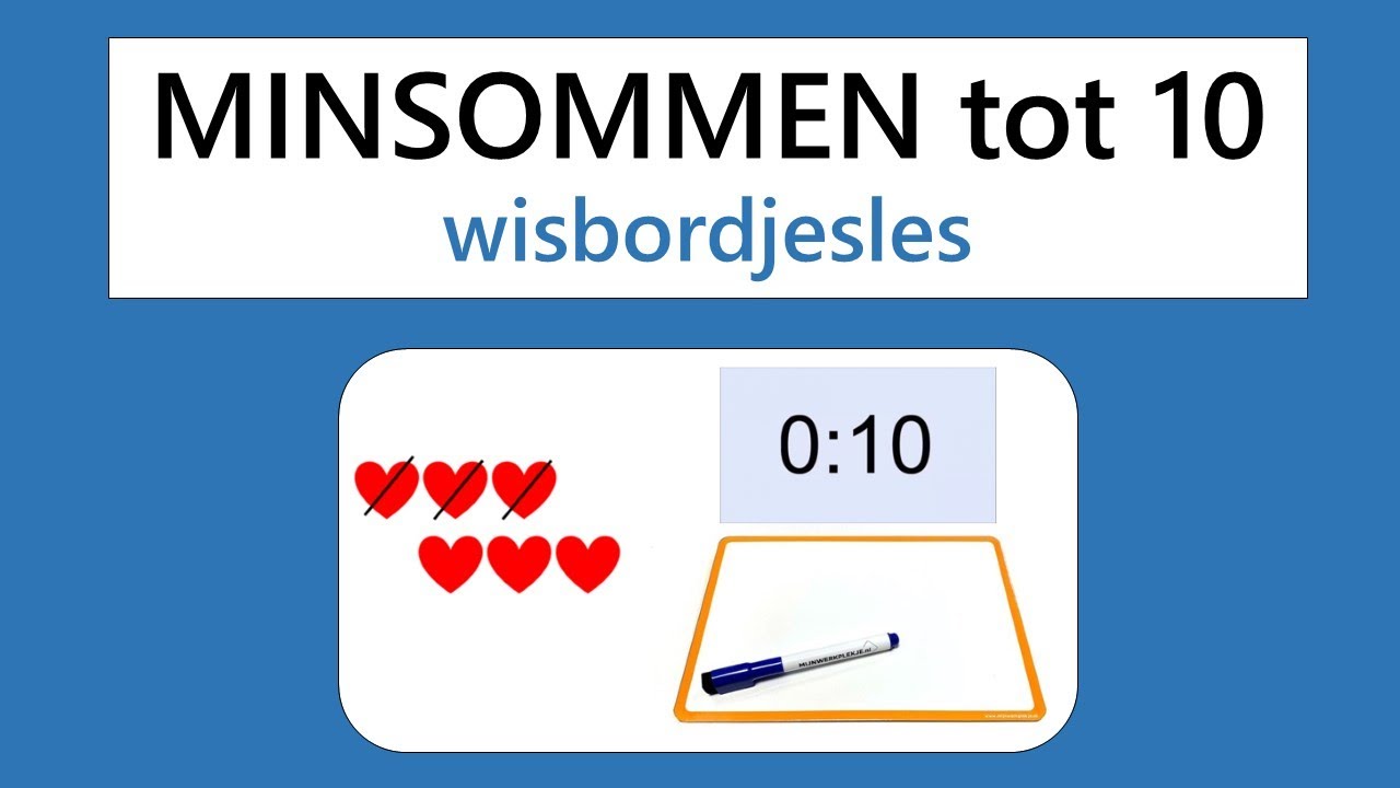 minsommen tot 10 - wisbordjesles