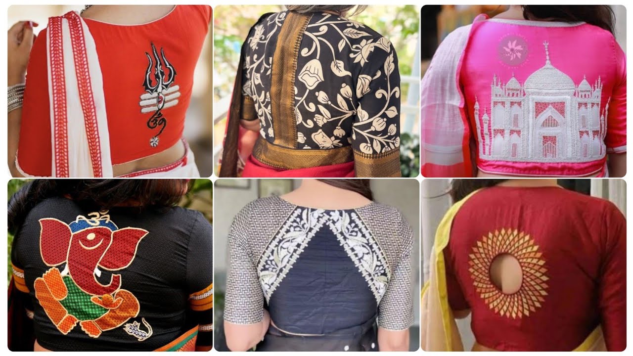 Full Neck Blouse Back Neck Designs😍//ब्लाउज के पैटर्नस 2025