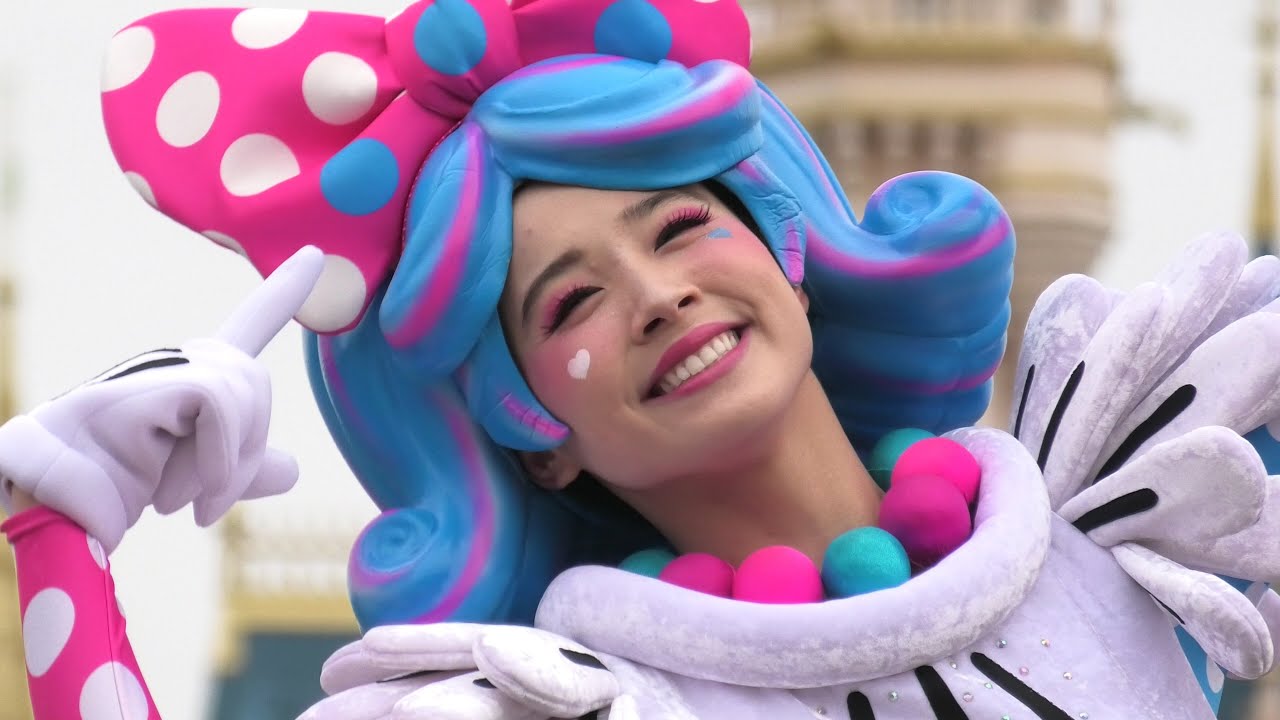 TDL ミニー＠ファンダーランド 2024.3（たまたまDPAドセン後ろ側）up主的初ファンダーINで神ダさんみたいな水色髪ダさん多数で感激（やはり水色髪＾＾参拝編）