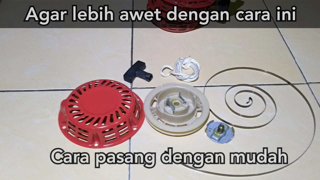 Cara merakit tarikan engkol stater mesin penggerak