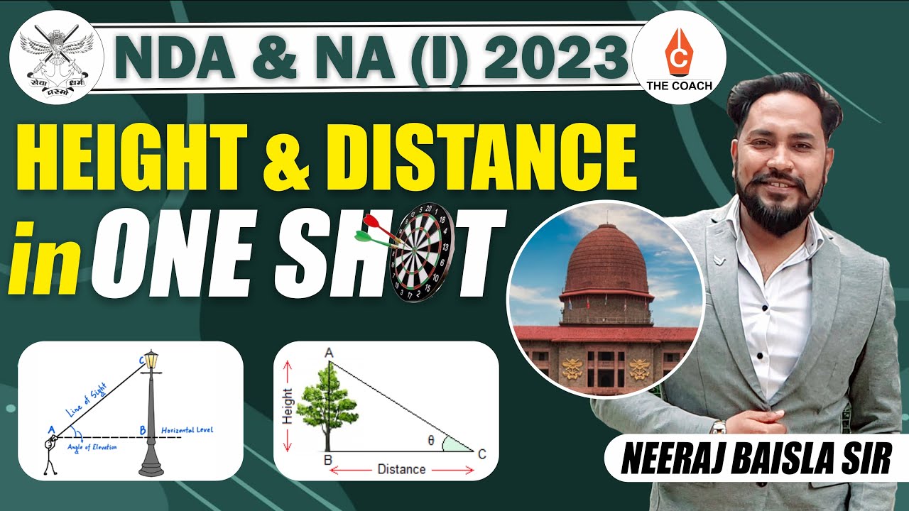 🔥NDA 1 2023 | HEIGHT & DISTANCE (ऊँचाई और दूरी)| Neeraj Baisla Sir | NDA Maths Classes | ONE SHOT