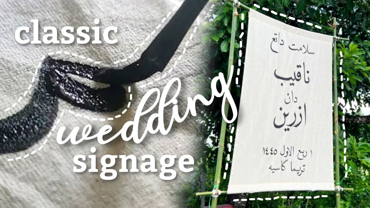 Cara buat klasik wedding signage #classicwedding