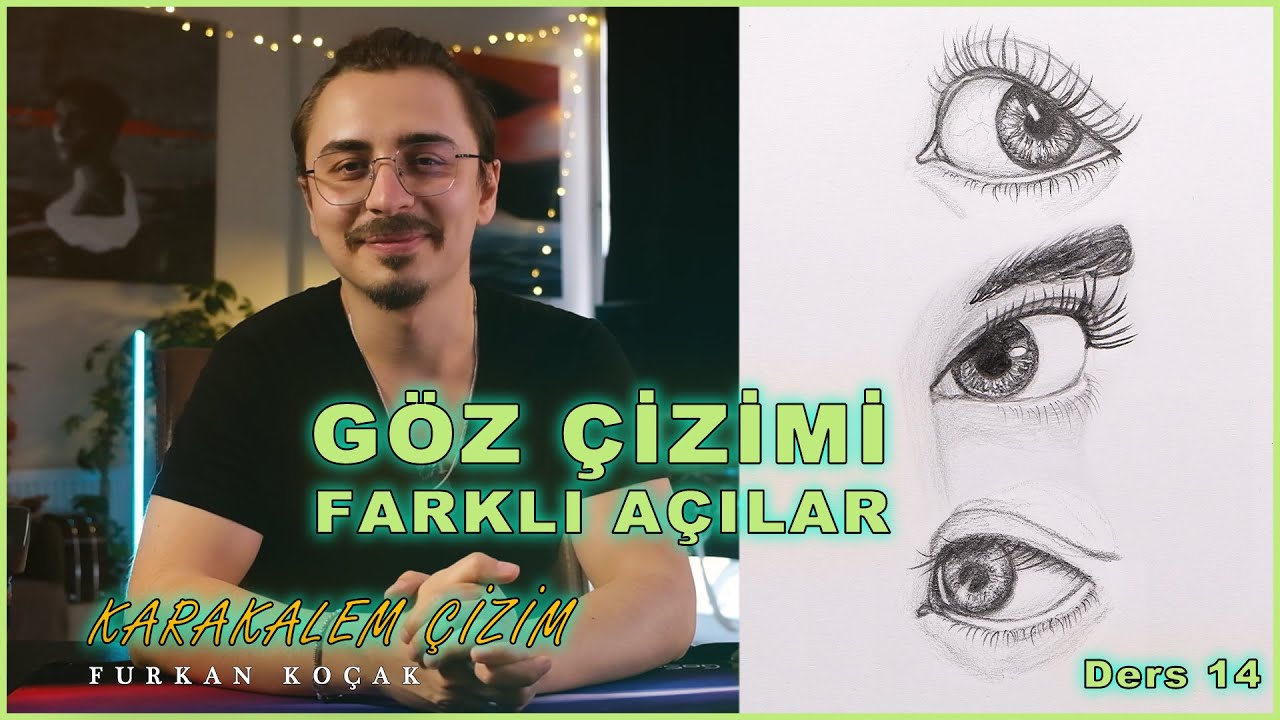 Göz Çizimi - 2 (Farklı Açılardan) - Karakalem Çizim Teknikleri - Ders 14