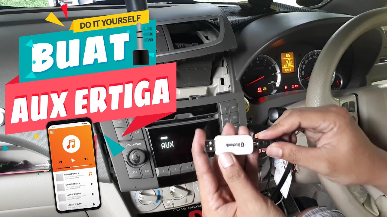 Cara buat Kabel AUX Suzuki Ertiga  | Pasang kabel Aux Ertiga untuk pemutar mp3 dari Handphone