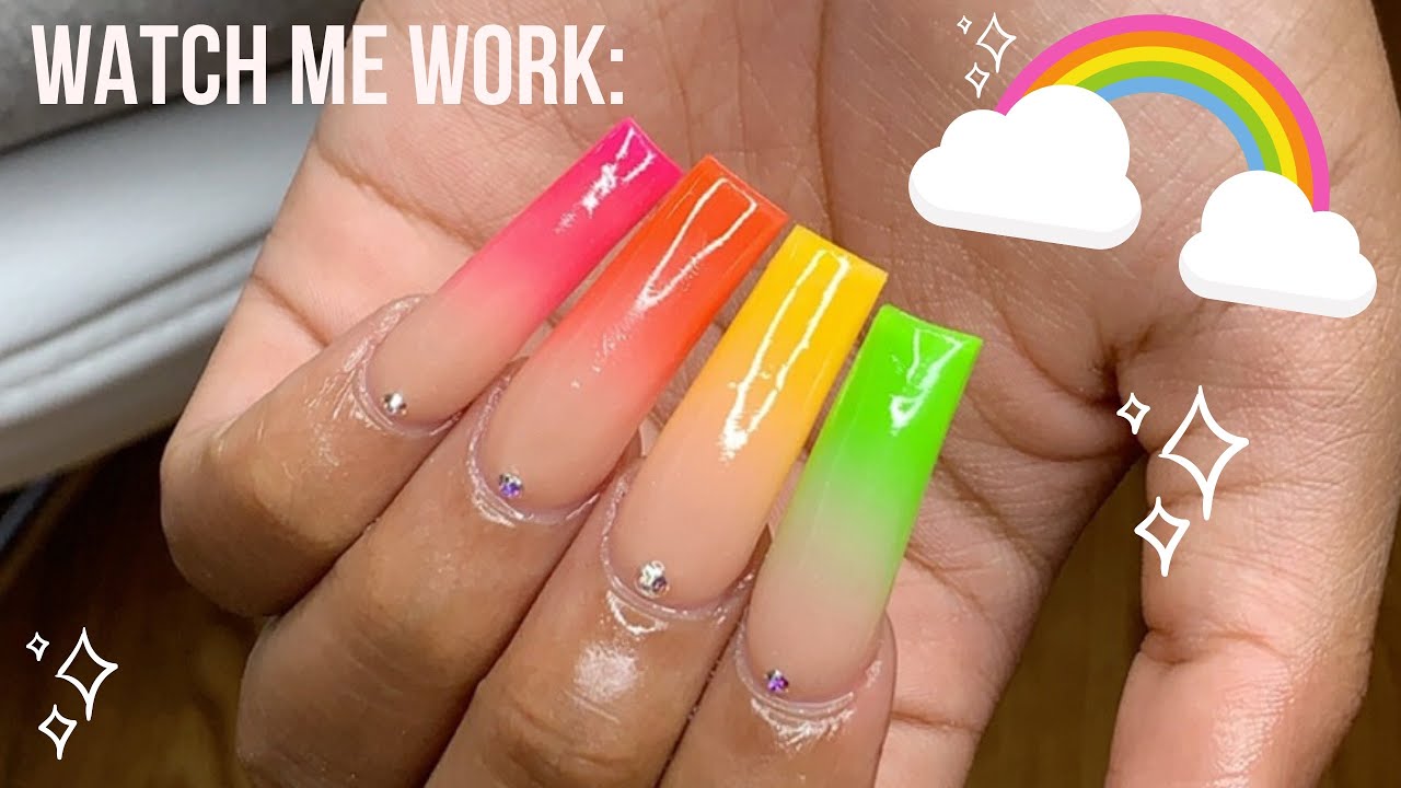 WATCH ME WORK: RAINBOW OMBRE 🌈🤍 | NOTPOLISH REVIEW