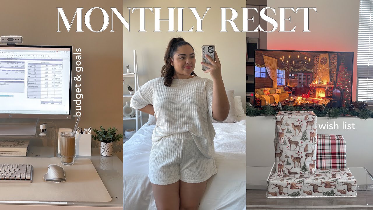 Декабрьская ежемесячная перезагрузка | Как я планирую бюджет, цели и намерения, список рождествен...