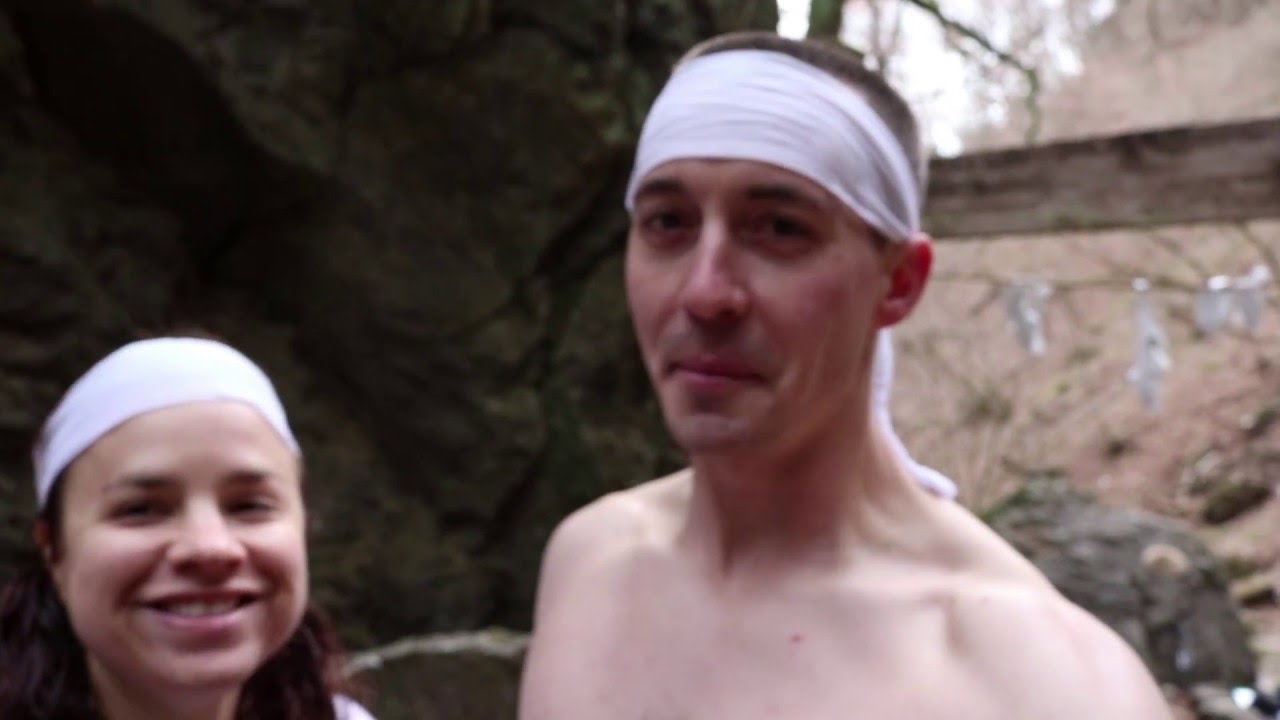 Shinto Priest Waterfall Training