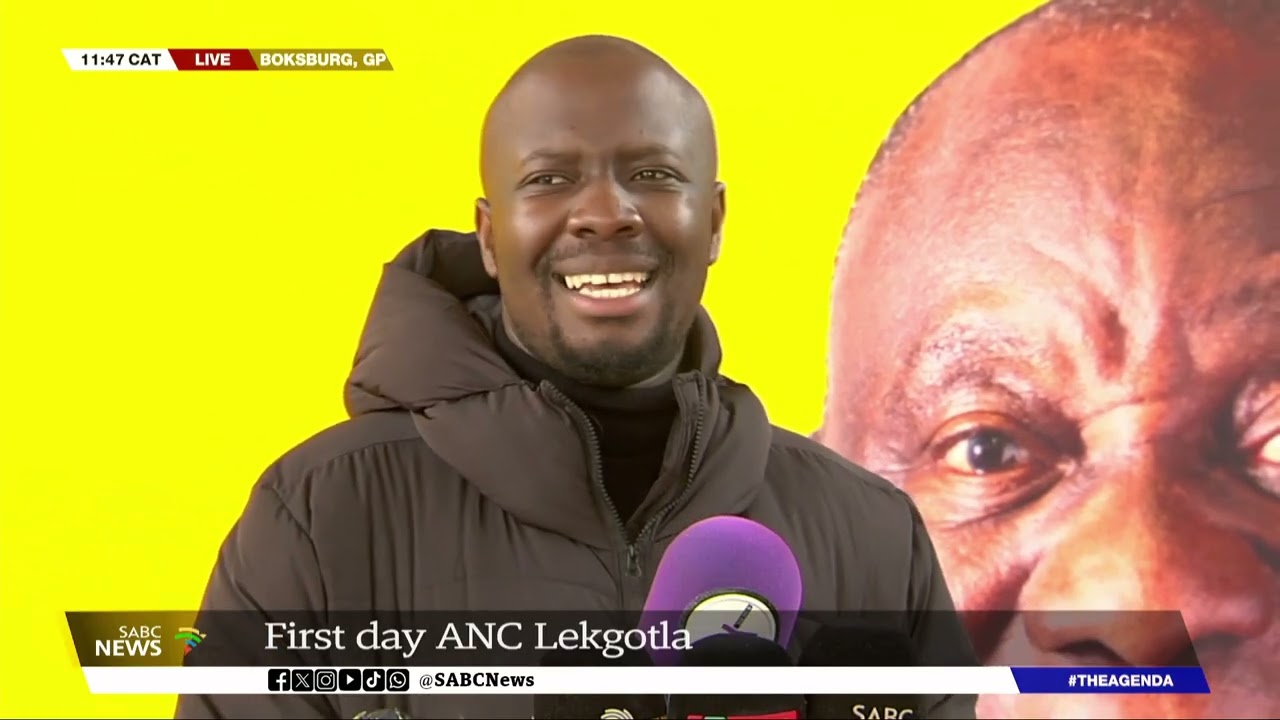 ANC Lekgotla I Zuko Godlimpi briefs the media