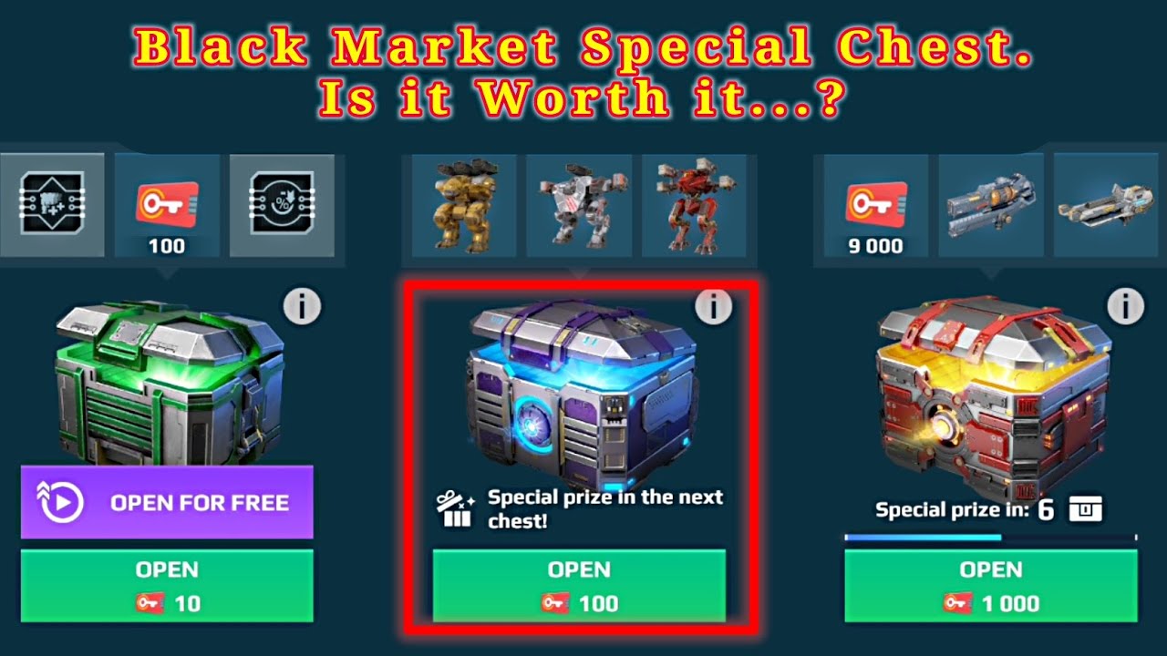 War Robots. Black Market SPECIAL 100 Key Silver Chest.