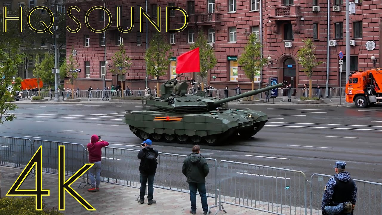 Проезд военной техники на вечернюю репетицию парада Победы. 29 апреля 2025. (4K, HQ sound)