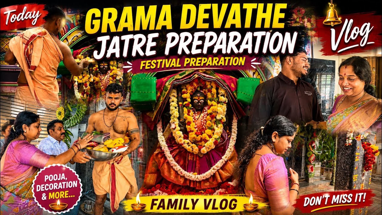 Today Grama Devathe Jatre Preparation Vlog 🙏 | Festival Preparation | Family Vlog🪷