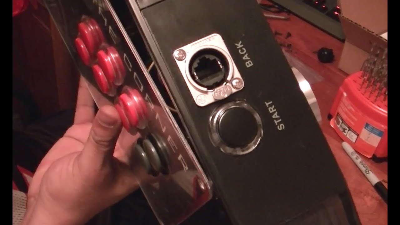 Install a Neutrik Ethernet Jack in a Madcatz Fightstick TE (1080p)