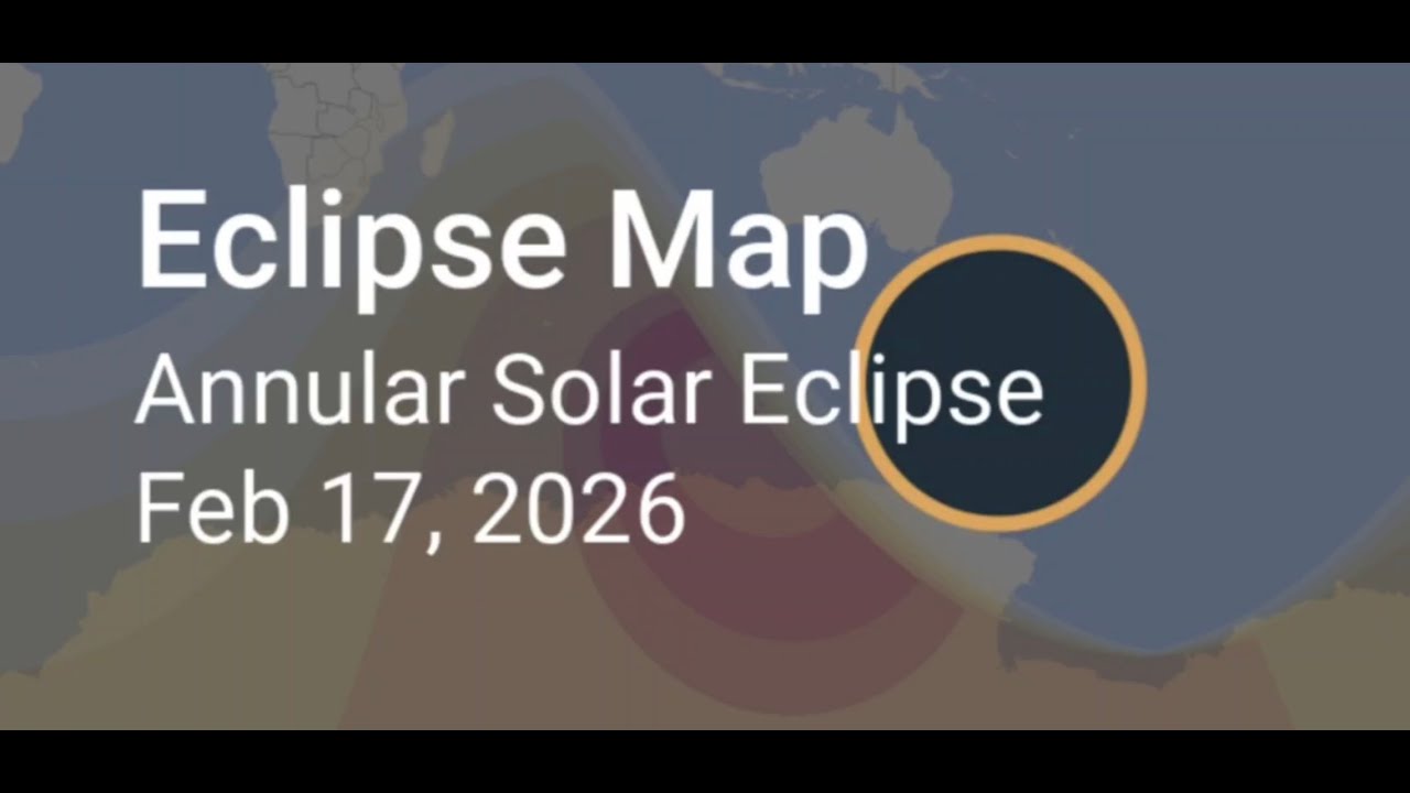 Annular Solar Eclipse - February 17, 2026 - Visualization
