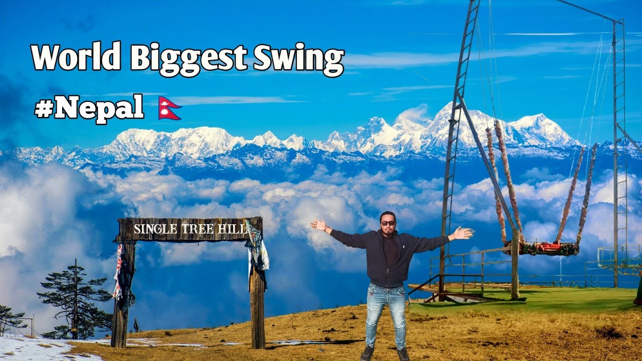 Single Tree Hill World Biggest Swing 🇳🇵//Swayambhu Buddha Park