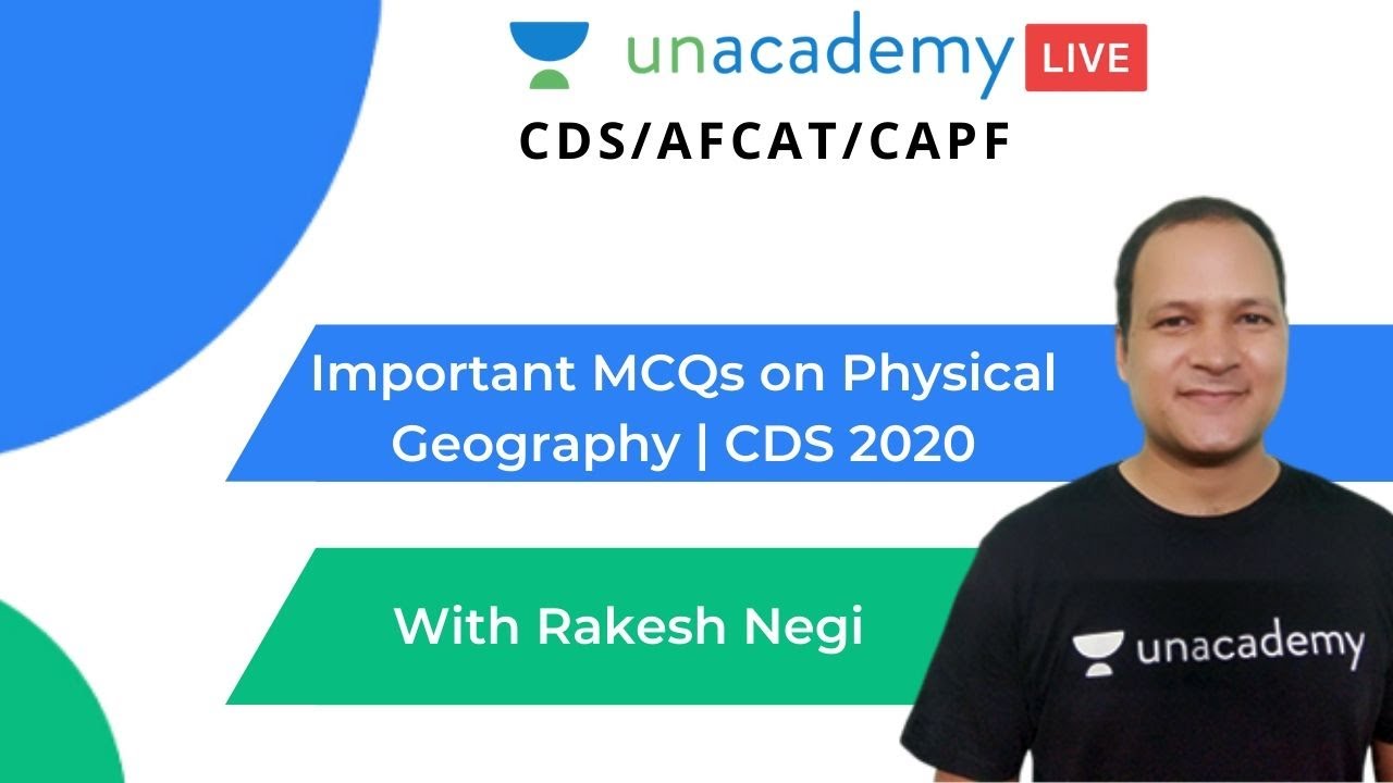 Important MCQs on Physical Geography | CDS 2020 Preparations | Geography for CDS 2020